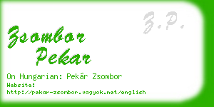 zsombor pekar business card