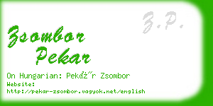 zsombor pekar business card